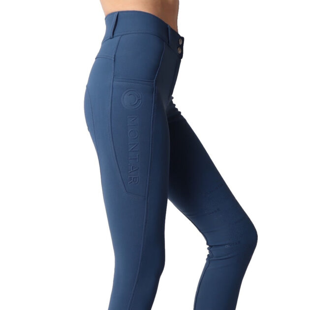 Montar Nola Yati High Rise, Knee Grip Breeches, Mid Blue