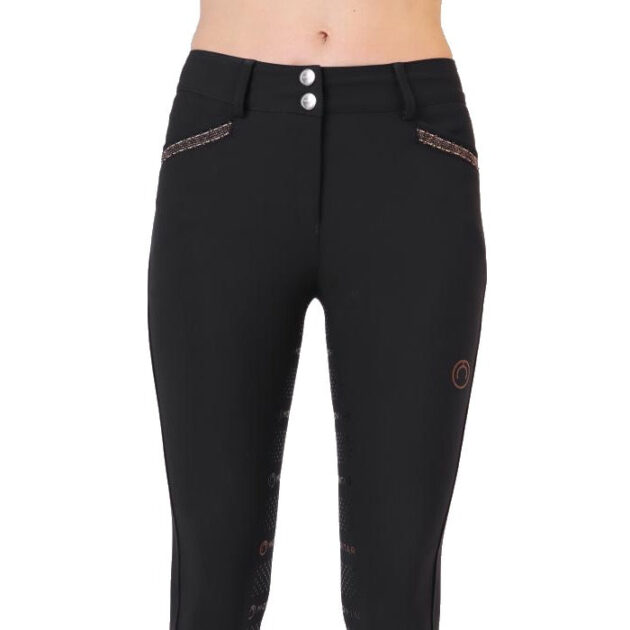 Montar Erin Pearl Soft-tech Full Grip Breeches, Black - Image 2