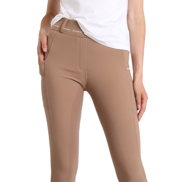 Montar MoLyra Ladies High Rise Pull On Breeches, Moonstone