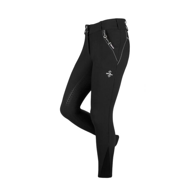 Fair Play MARLEY Full Seat, High Rise Winter Breeches, Black