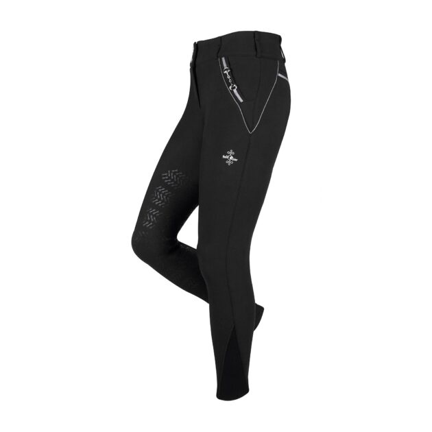 Fair Play MARLEY Knee Grip, High Rise Winter Breeches, Black