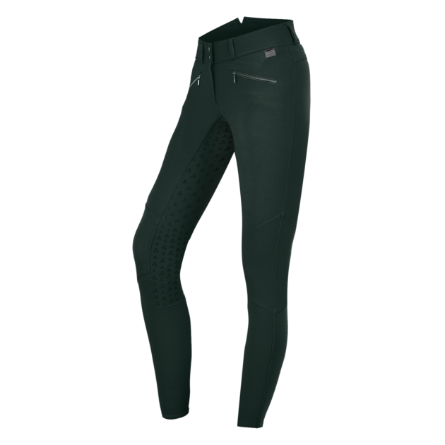 ELT Hella High Waist Silicone Full Grip Breeches, Emerald Green