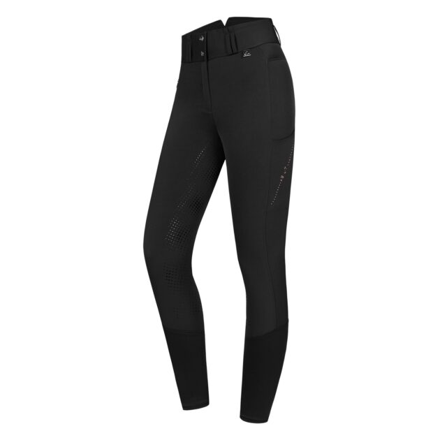 ELT Mina Thermal Winter High Rise Full Grip Breeches, Black