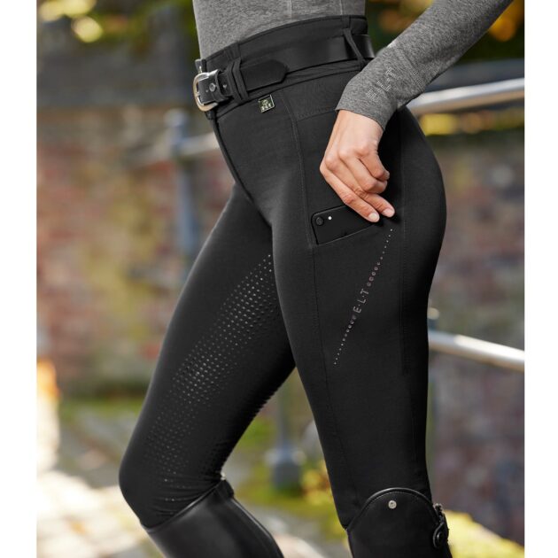 ELT Mina Thermal Winter High Rise Full Grip Breeches, Navy - Image 3