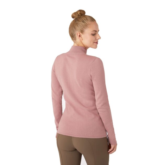 B Vertigo Ruth Ladies Knitted Pullover with Front Zipper, Old Rose - Image 2