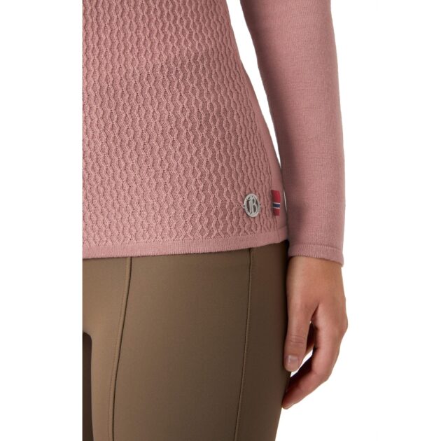 B Vertigo Ruth Ladies Knitted Pullover with Front Zipper, Old Rose - Image 4