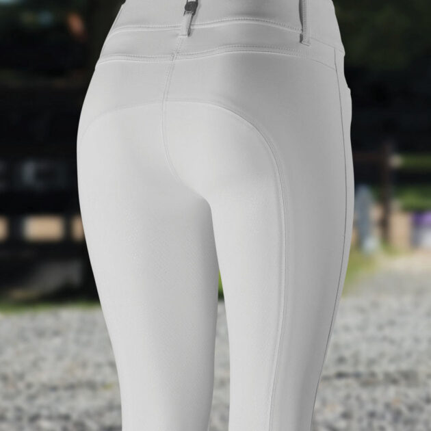 B Vertigo Tiffany Silicone Full Seat, High Rise Breeches, Bright White - Image 5