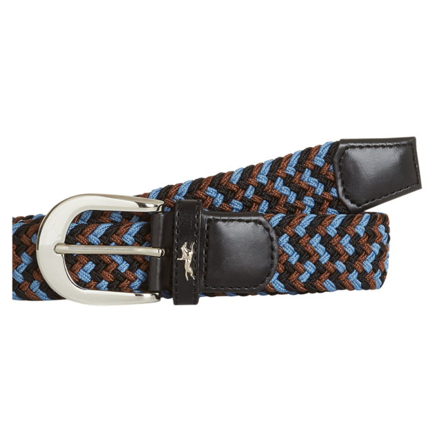 Schockemohle Sporty Logo Belt, Black-Cognac-Azur