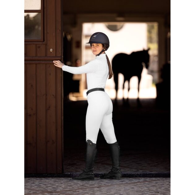 LeMieux Amara II Ladies Knee Grip Breeches, White - Image 6