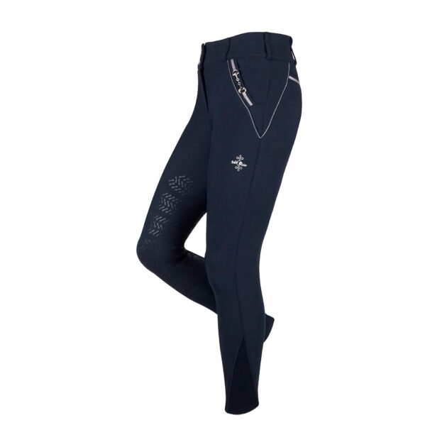 Fair Play MARLEY Knee Grip, High Rise Winter Breeches, Navy