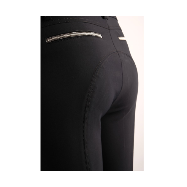 Montar Elisabeth Soft-Tech Premium Breeches Knee Grip, Mid Rise Black - Image 5