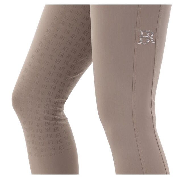 BR Equestrian Full Grip Ladies Riding Breeches Dionne, Taupe Gray - Image 4