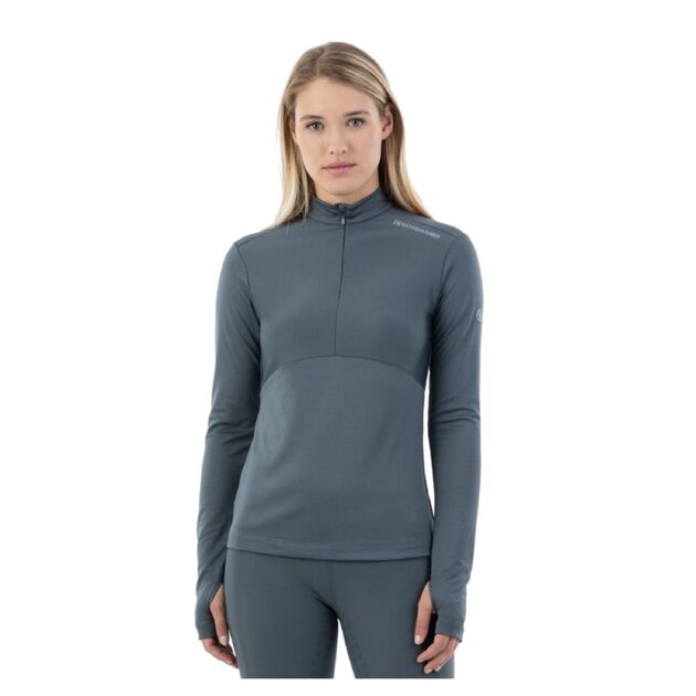 BR Equestrian Ladies Half Zip-Up Pullover Dewie, Dark Slate