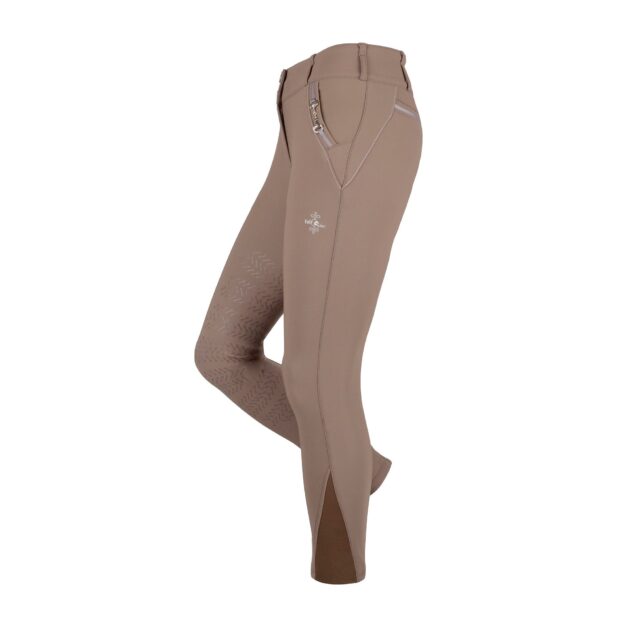 Fair Play MARLEY Knee Grip, High Rise Winter Breeches, Taupe Grey