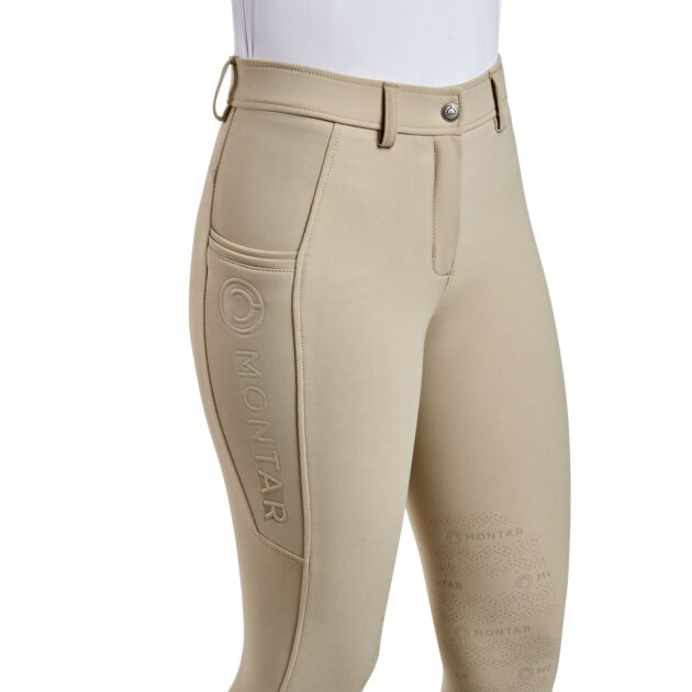 Montar Angela Yati Normal Waist Breeches - Knee Grip, Beige - Image 3