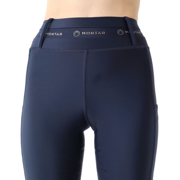 Montar Shelby ShapeTight Ladies High Rise Full Grip Riding Leggings, Dark Navy - Image 4