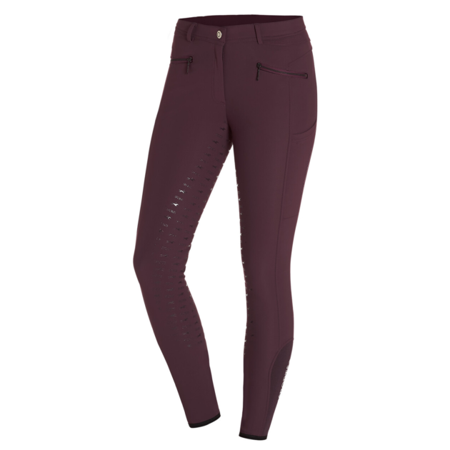 Schockemohle Julina Style Mid Rise, Full Seat Winter Breeches, Wine