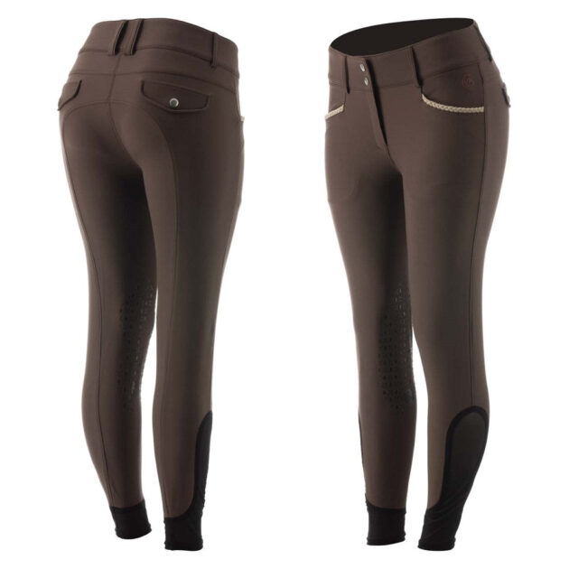 Equinavia Madeleine Womens Knee Patch Breeches, Earth Brown - Image 4