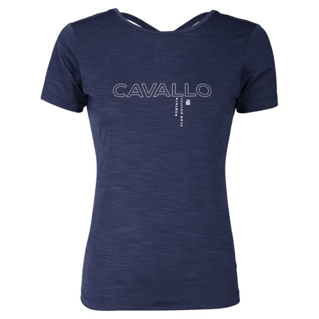 Cavallo DULCE Ladies Round Neck Shirt, Dark blue - Image 5