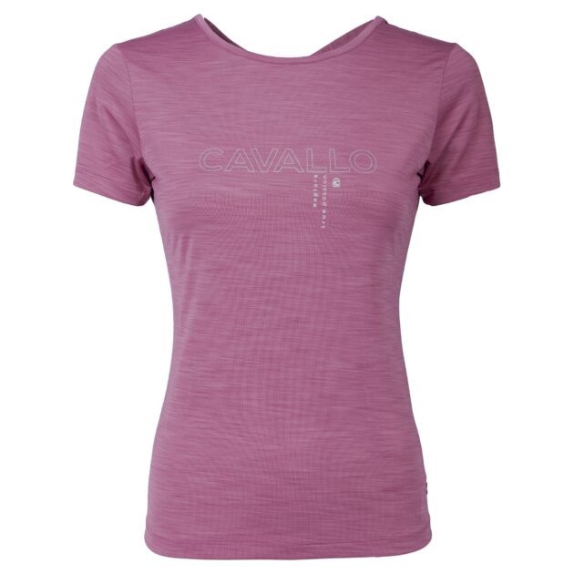 Cavallo DULCE Ladies Round Neck Shirt, Raspberry - Image 6