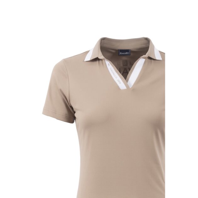 Cavallo FENIA Sporty Ladies Short Sleeve Polo Shirt, Almond - Image 3