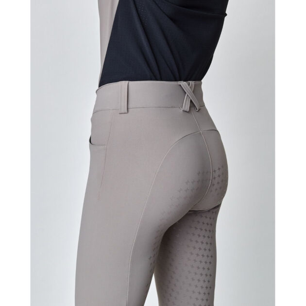 Yagya Ladies Compression Performance Breeches Full Grip, Taupe - Image 3