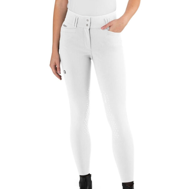 EGO7 Jumping CA High Waist Knee Grip Breeches, White