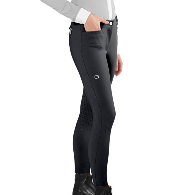 EGO7 Jumping EJ Normal Waist Knee Grip Breeches, Green Grey