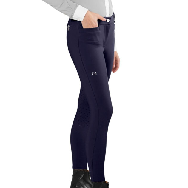 EGO7 Jumping EJ Normal Waist Knee Grip Breeches, Navy Blue