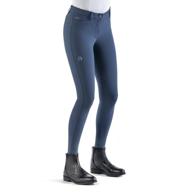 EGO7 Jumping EJ Normal Waist Knee Grip Breeches, Avio Blue - Image 2