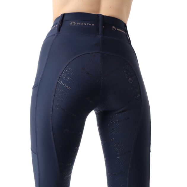 Montar Shelby ShapeTight Ladies High Rise Full Grip Riding Leggings, Dark Navy - Image 3