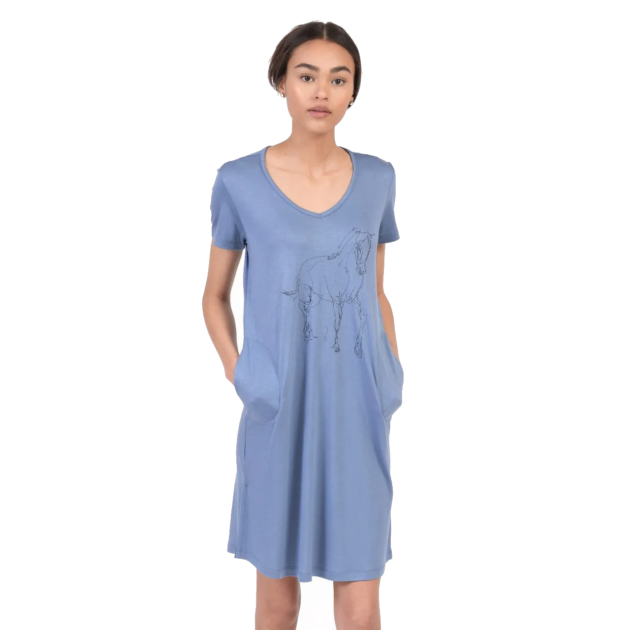 Chestnut Bay Dream On Nightshirt, Dusty Blue