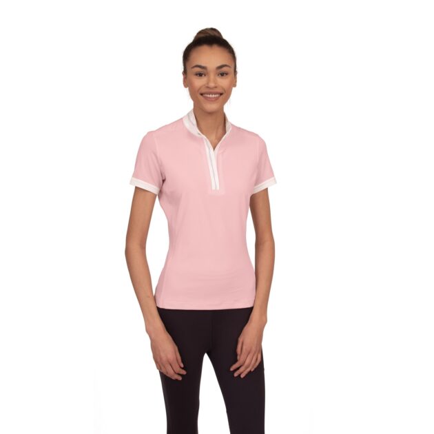 Chestnut Bay Sky Cool Ladies Short Sleeve Show Shirt, Blush - Image 2