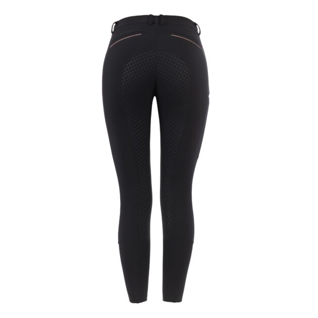 Cavallo Cheyenne Ladies Normal Rise Full Grip Breeches, Black - Image 3