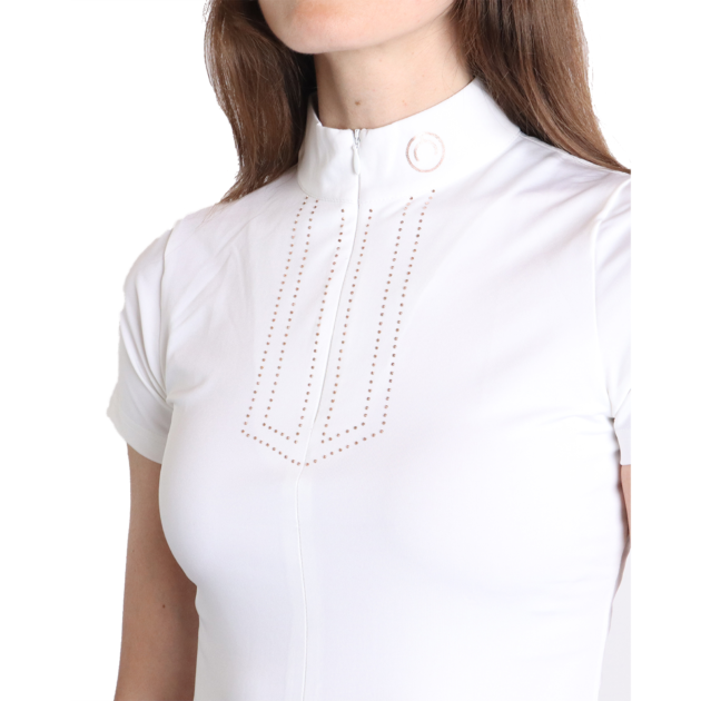 Montar MoViolet Ladies Short Sleeve Show Shirt, White - Image 2