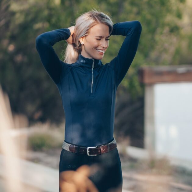 Fager Emma Long Sleeve Training Shirt, Navy - Image 4