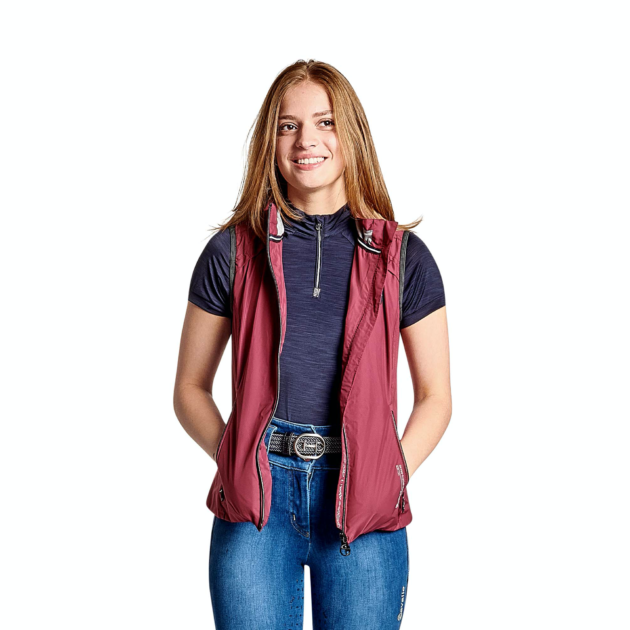 Cavallo DIARA Light Ladies Waistcoat, Dark Raspberry - Image 2