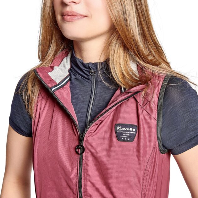 Cavallo DIARA Light Ladies Waistcoat, Dark Raspberry - Image 3