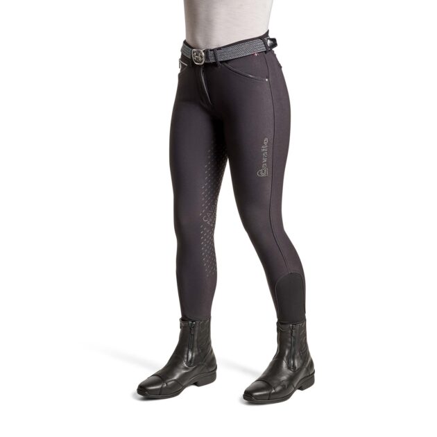 Cavallo CALIMA Full Grip, Mid Rise Breeches, Black