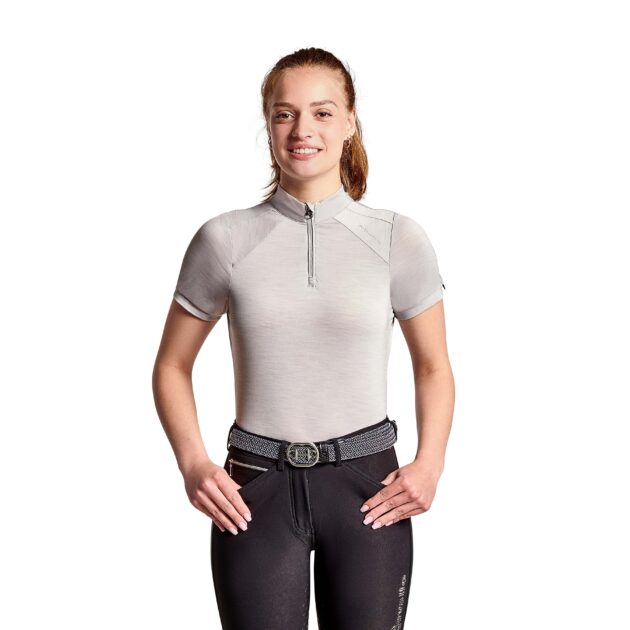 Cavallo DANIKA Ladies Training Shirt, Cloud Grey - Image 5