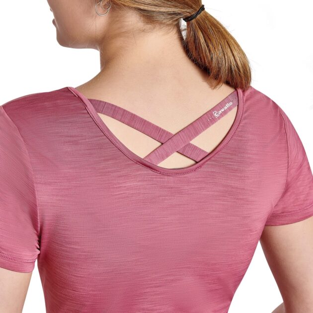 Cavallo DULCE Ladies Round Neck Shirt, Raspberry - Image 2