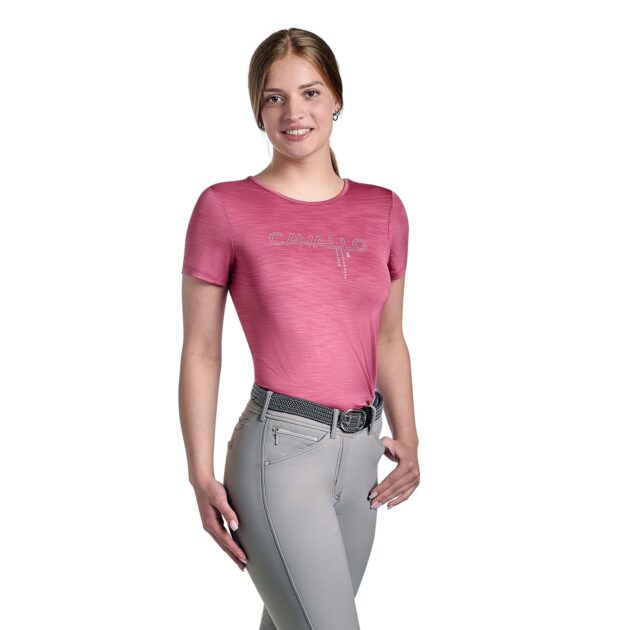 Cavallo DULCE Ladies Round Neck Shirt, Raspberry