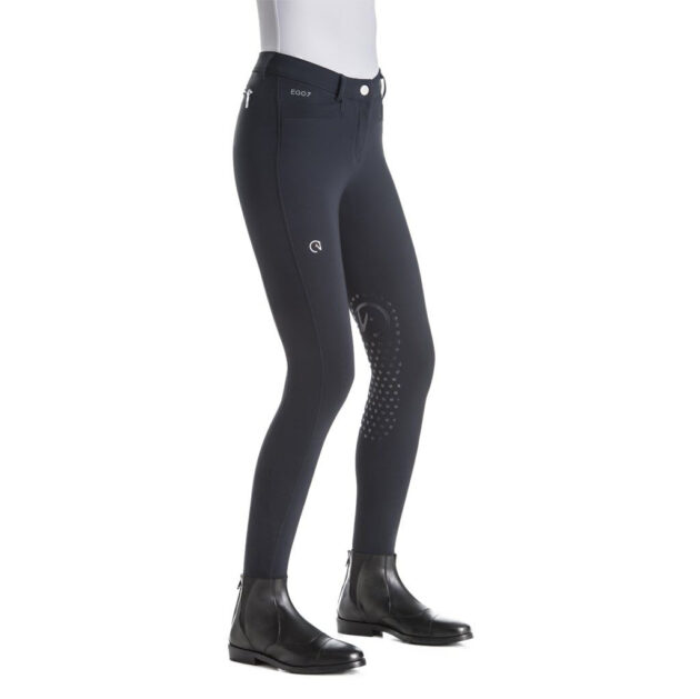 EGO7 Jumping EJ Normal Waist Knee Grip Breeches, Navy Blue - Image 2