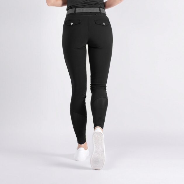 Fager Ella Superior Mid Rise Knee Grip Breeches, Black - Image 2