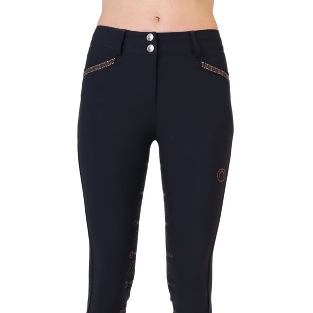 Montar Erin Pearl Soft-tech Full Grip Breeches, Navy - Image 2