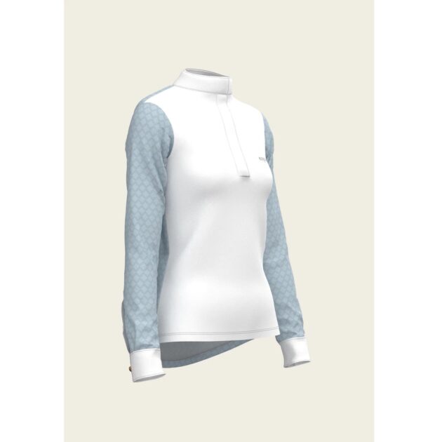 Espoir Equestrian Sky Blue Ladies Quarter Zip Show Shirt - Image 2