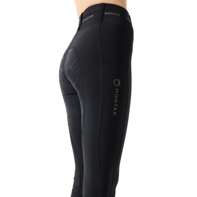 Montar Shelby ShapeTight Ladies High Rise Full Grip Riding Leggings, Black - Image 4