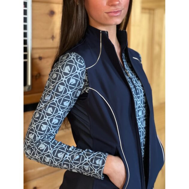 Arista Equestrian Ladies Iconic Bit Vest, Navy