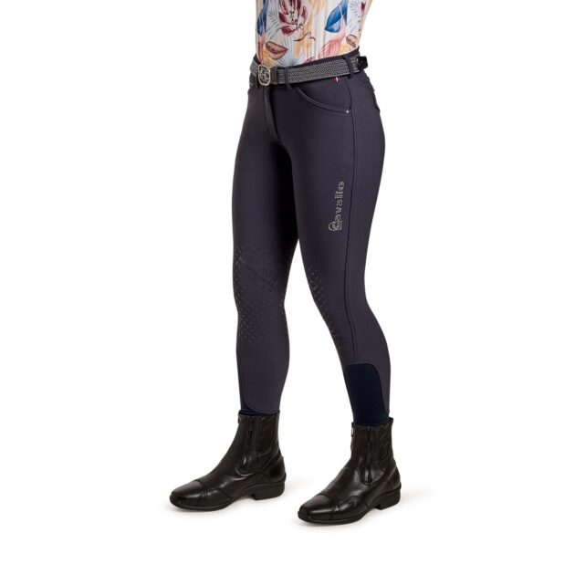 Cavallo DALIMA GRIP Knee Grip, Mid Rise Breeches, Navy - Image 3