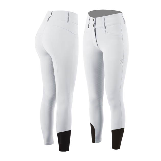 Animo Italia Nuka Women's Full Grip Riding Breeches, White